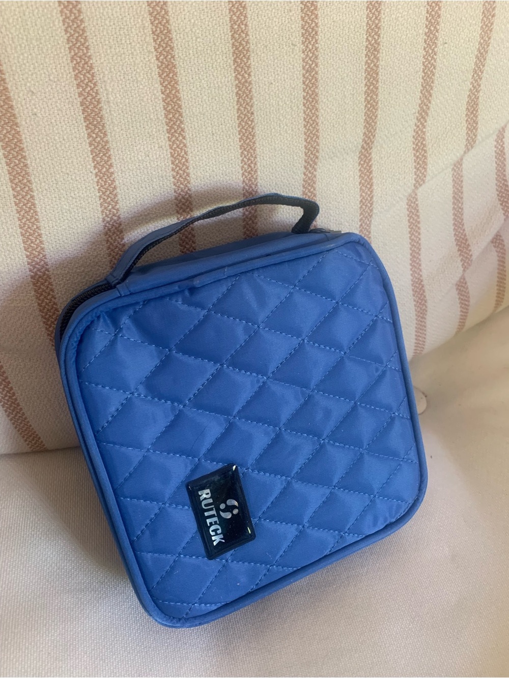 RUTECK Quilted Blue Travel Case